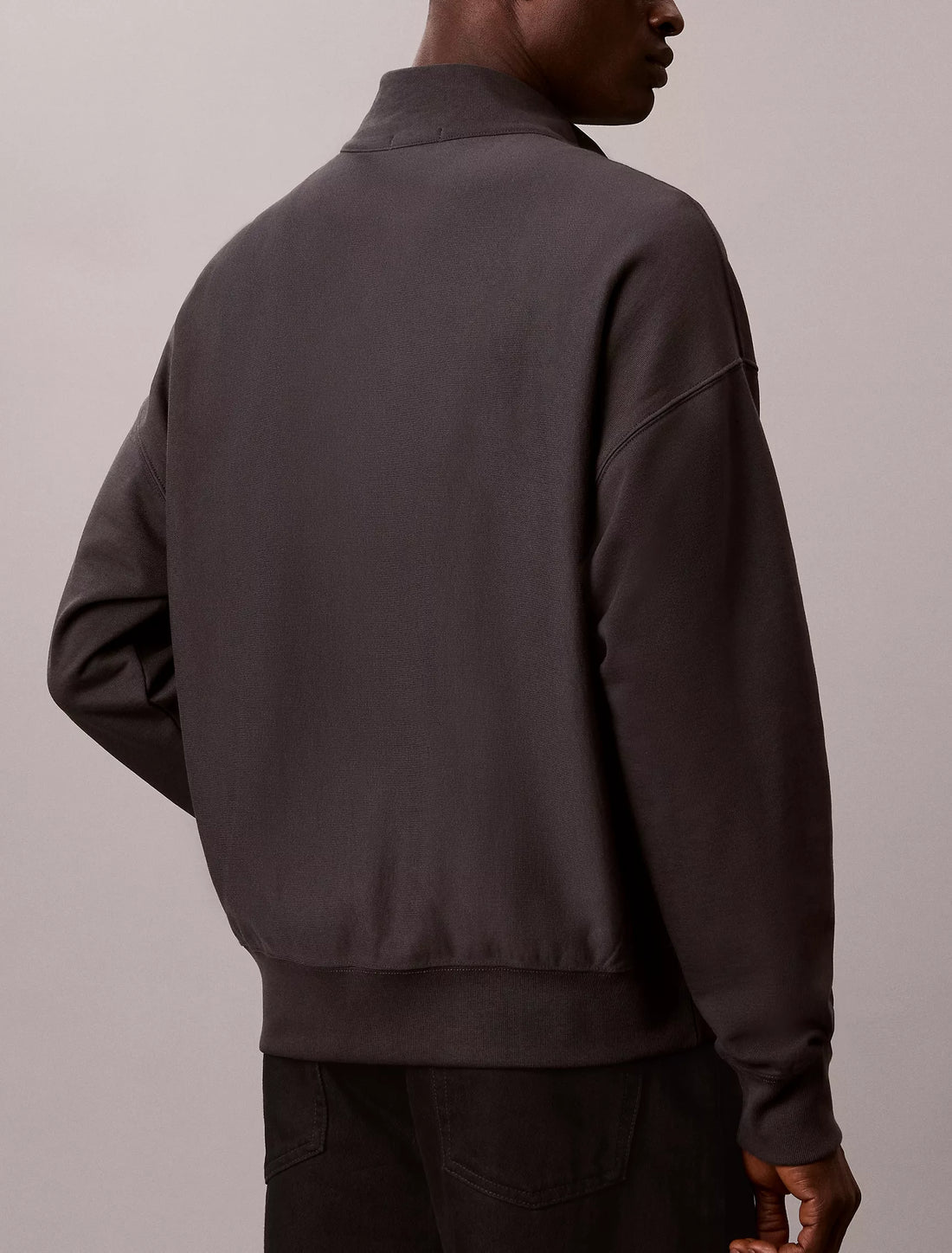 Calvin Klein Monologo Premium Terry Quarter Zip Sweatshirt