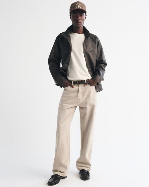 Abercrombie & Fitch Vegan Leather Zip Jacket