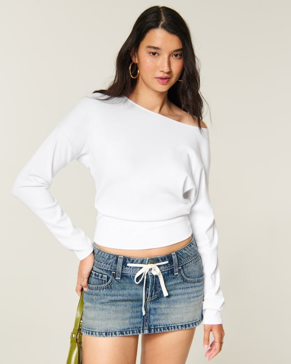 Hollister Banded Knit Off-the-Shoulder Top