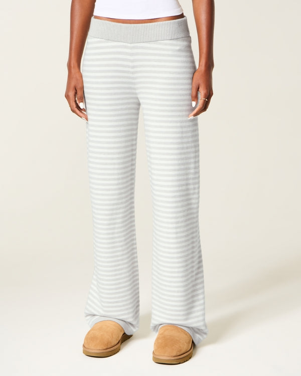 Hollister Low-Rise Sweater-Knit Straight Pants