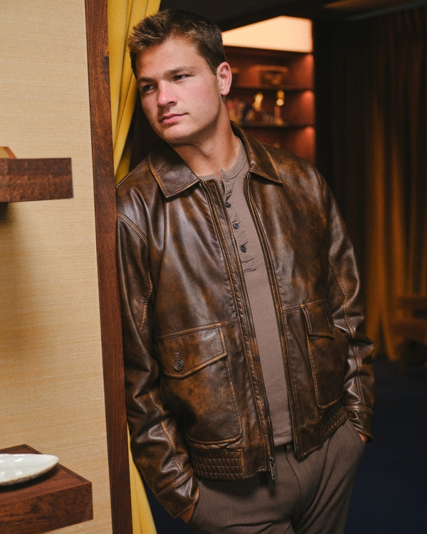 Abercrombie & Fitch Vegan Leather Bomber Jacket