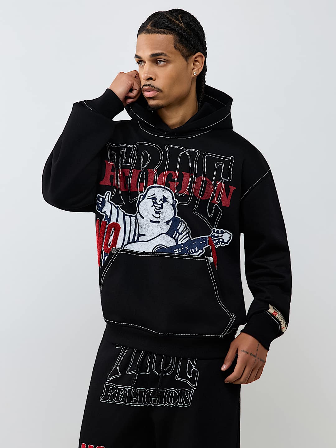 True Religion no. 1 logo big t hoodie