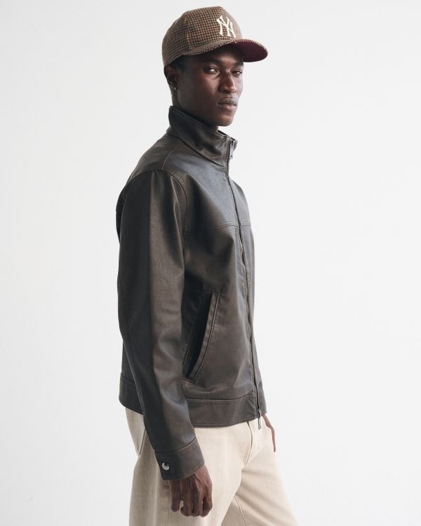 Abercrombie & Fitch Vegan Leather Zip Jacket