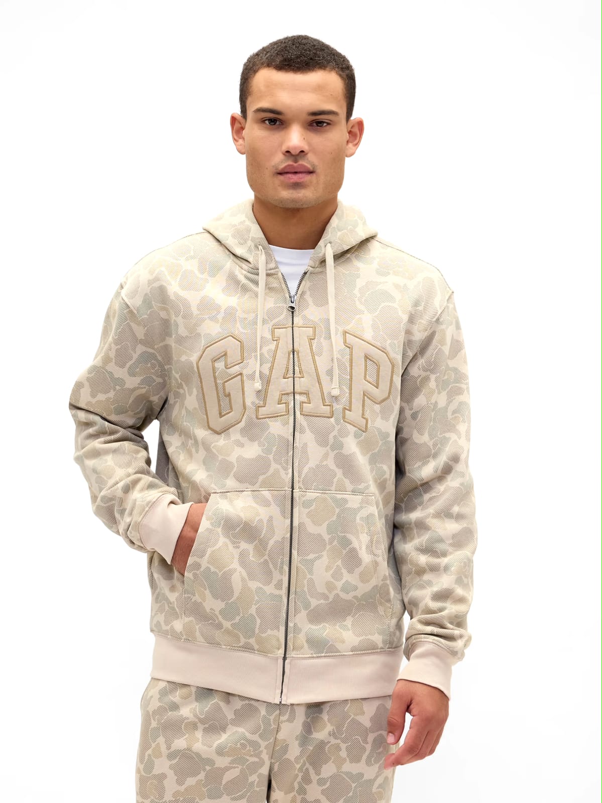 Relaxed Gap Logo Zip Hoodie