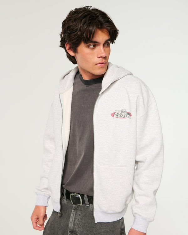 Hollister Boxy Zip-Up Hoodie