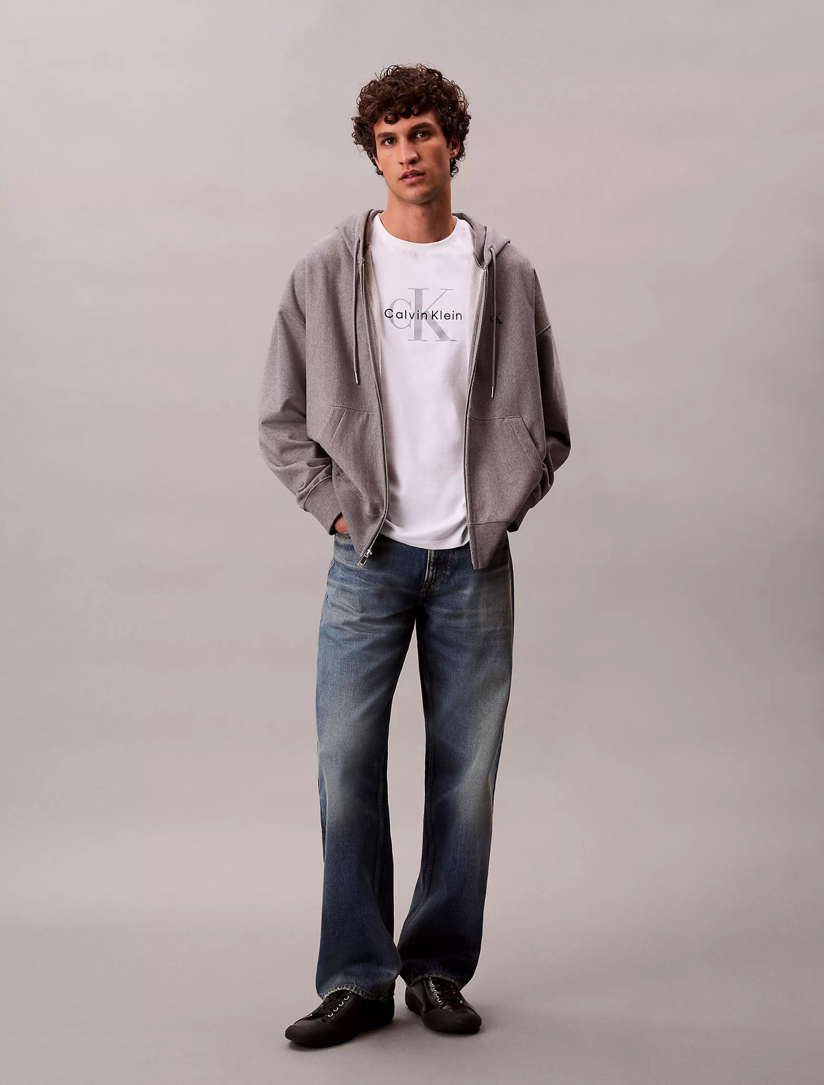 Calvin Klein Premium Terry Relaxed Zip Hoodie
