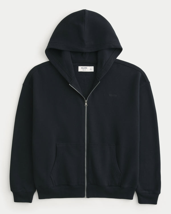 Hollister Boxy Zip-Up Hoodie