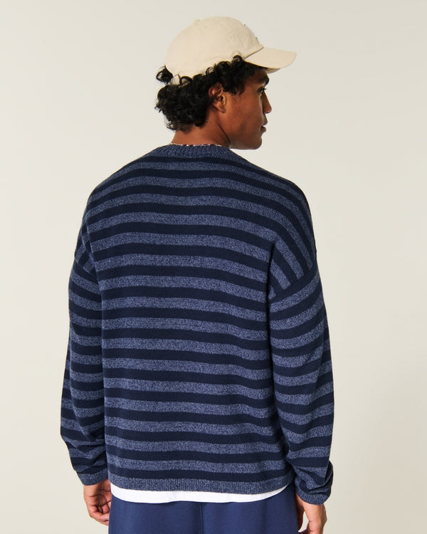 Hollister Boxy Striped Crew Sweater