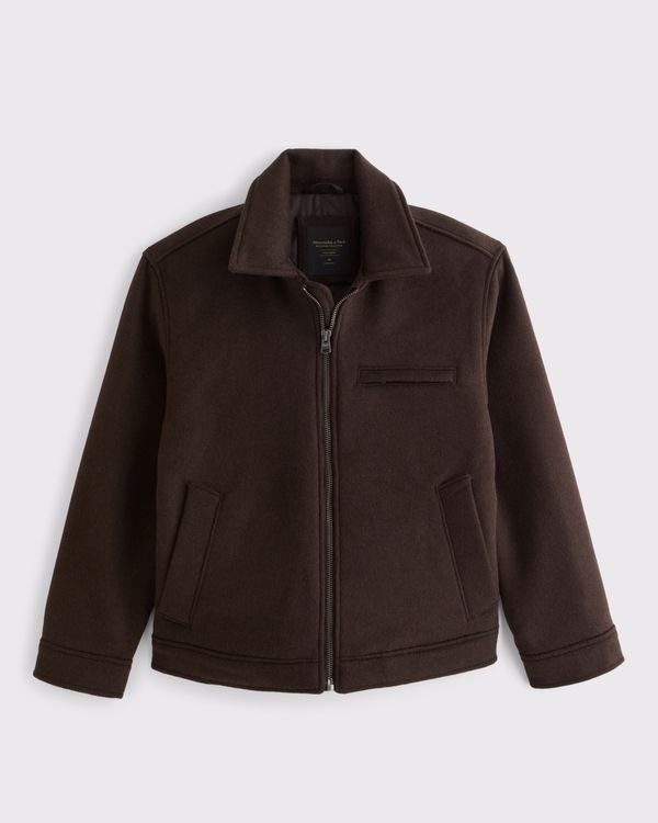 Abercrombie & Fitch Wool-Blend Zip Jacket