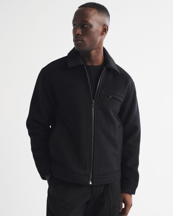 Abercrombie & Fitch Wool-Blend Zip Jacket