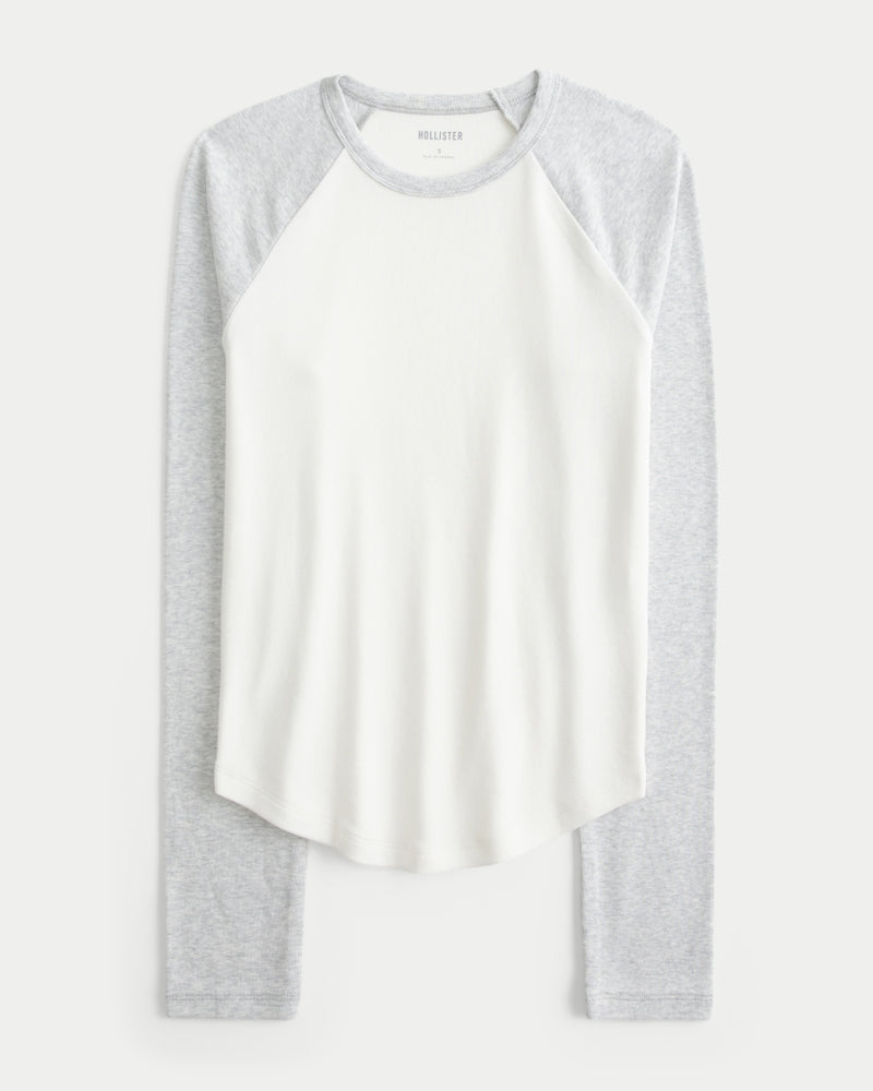 Hollister Long-Sleeve Raglan Crew T-Shirt