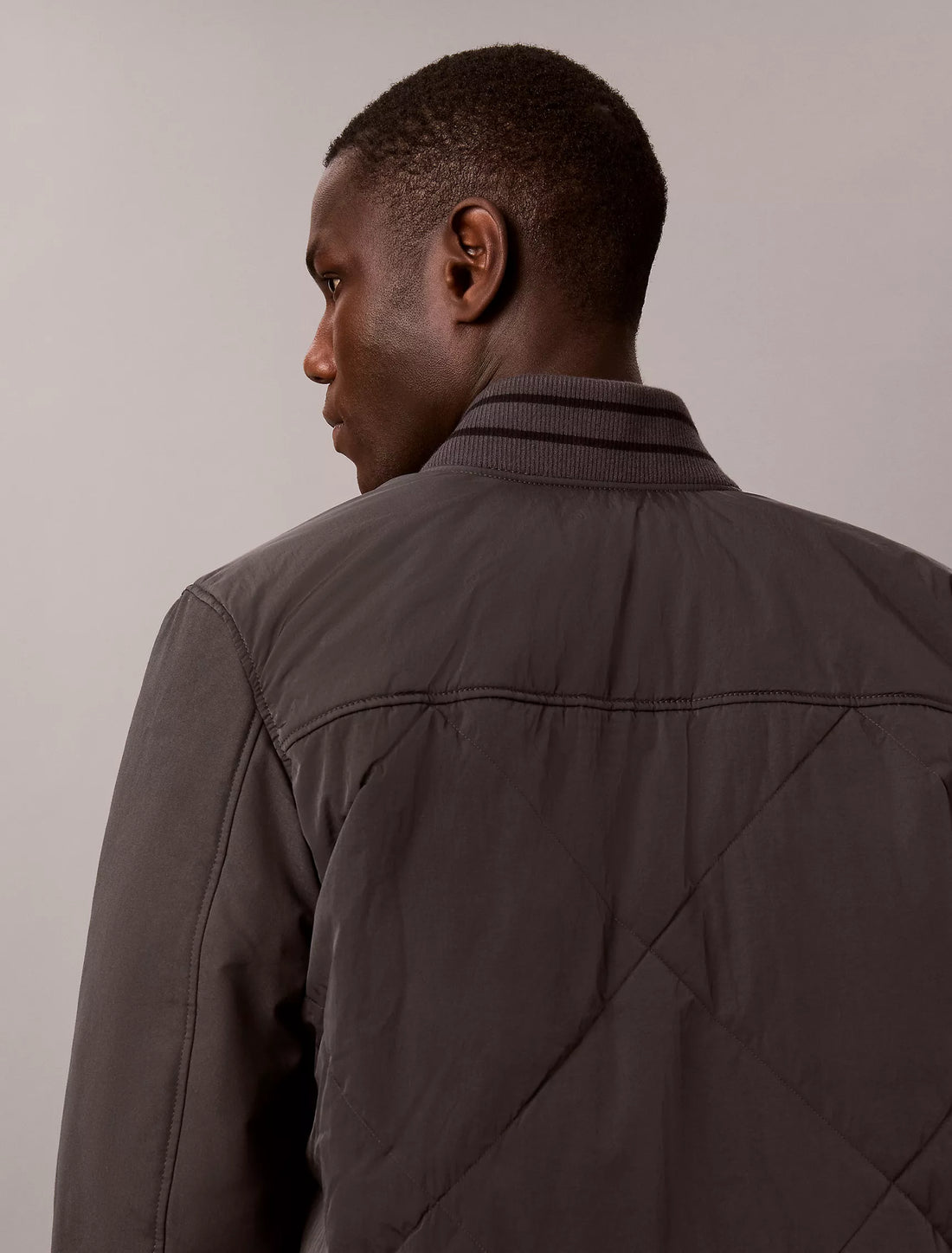 Calvin Klein Mixed Media Varsity Bomber Jacket
