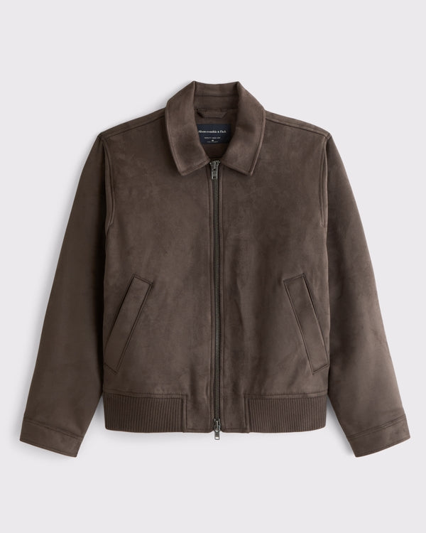Abercrombie & Fitch Vegan Suede Bomber