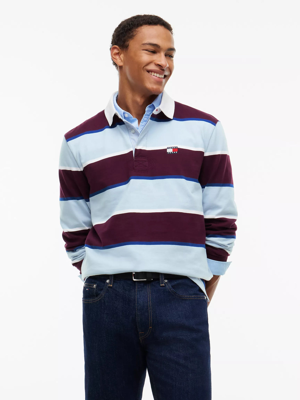 Tommy Hilfiger Tommy Jeans Relaxed Striped Rugby Polo