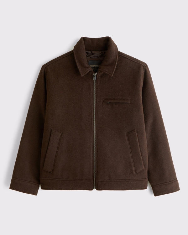 Abercrombie & Fitch Wool-Blend Zip Jacket