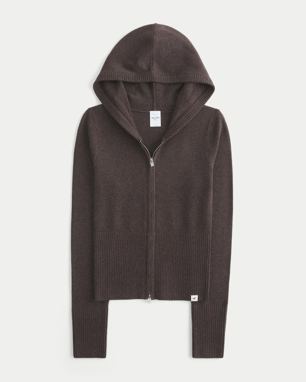 Hollister Sweater-Knit Zip-Up Hoodie