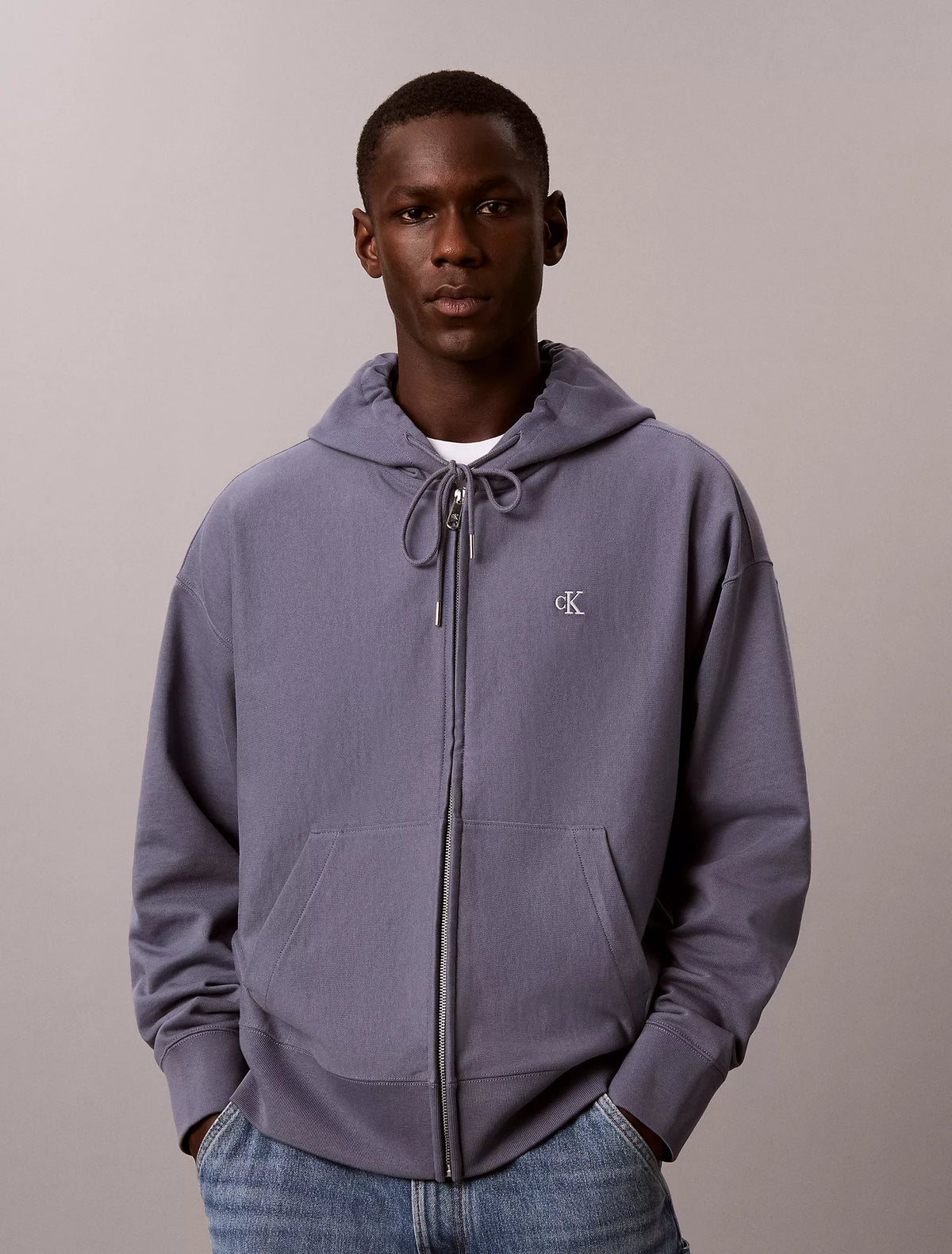 Calvin Klein Premium Terry Relaxed Zip Hoodie