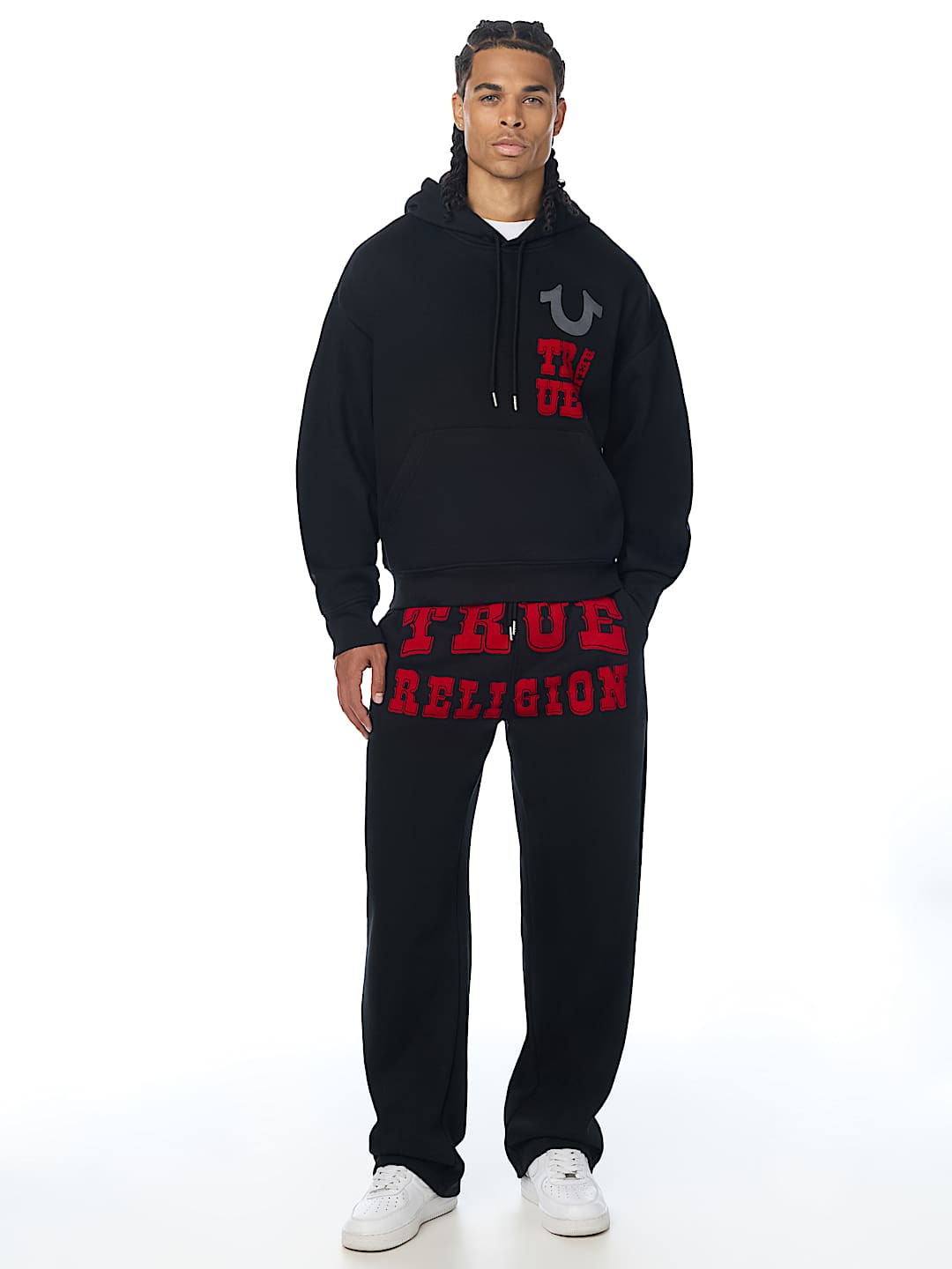 True Religion western boxy buddha hoodie