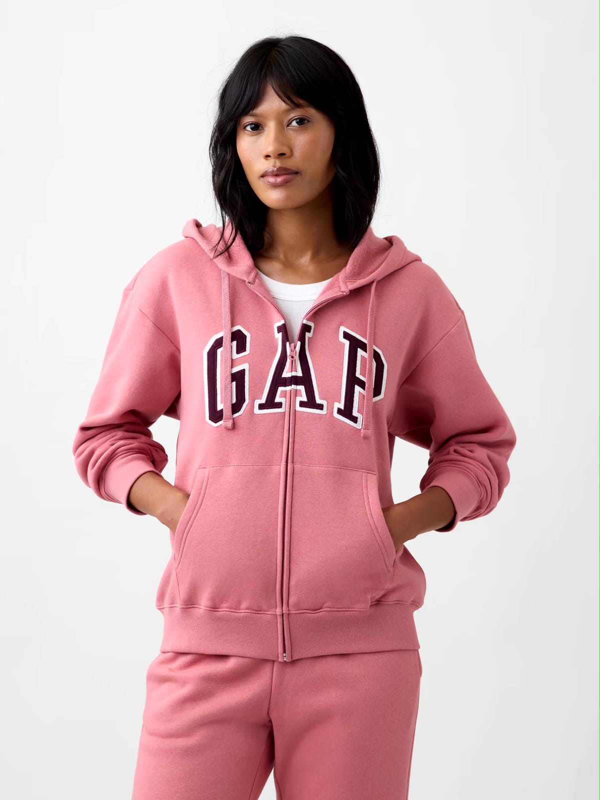 Relaxed Gap Logo Zip Hoodie