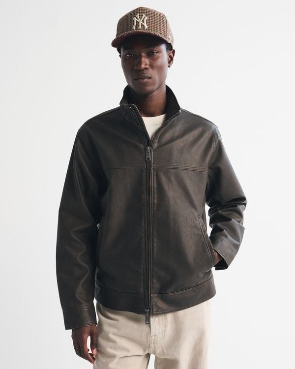 Abercrombie & Fitch Vegan Leather Zip Jacket