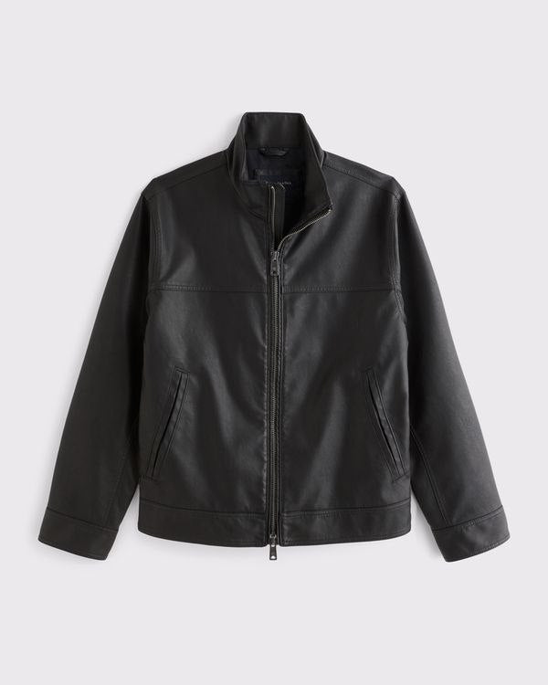 Abercrombie & Fitch Vegan Leather Zip Jacket