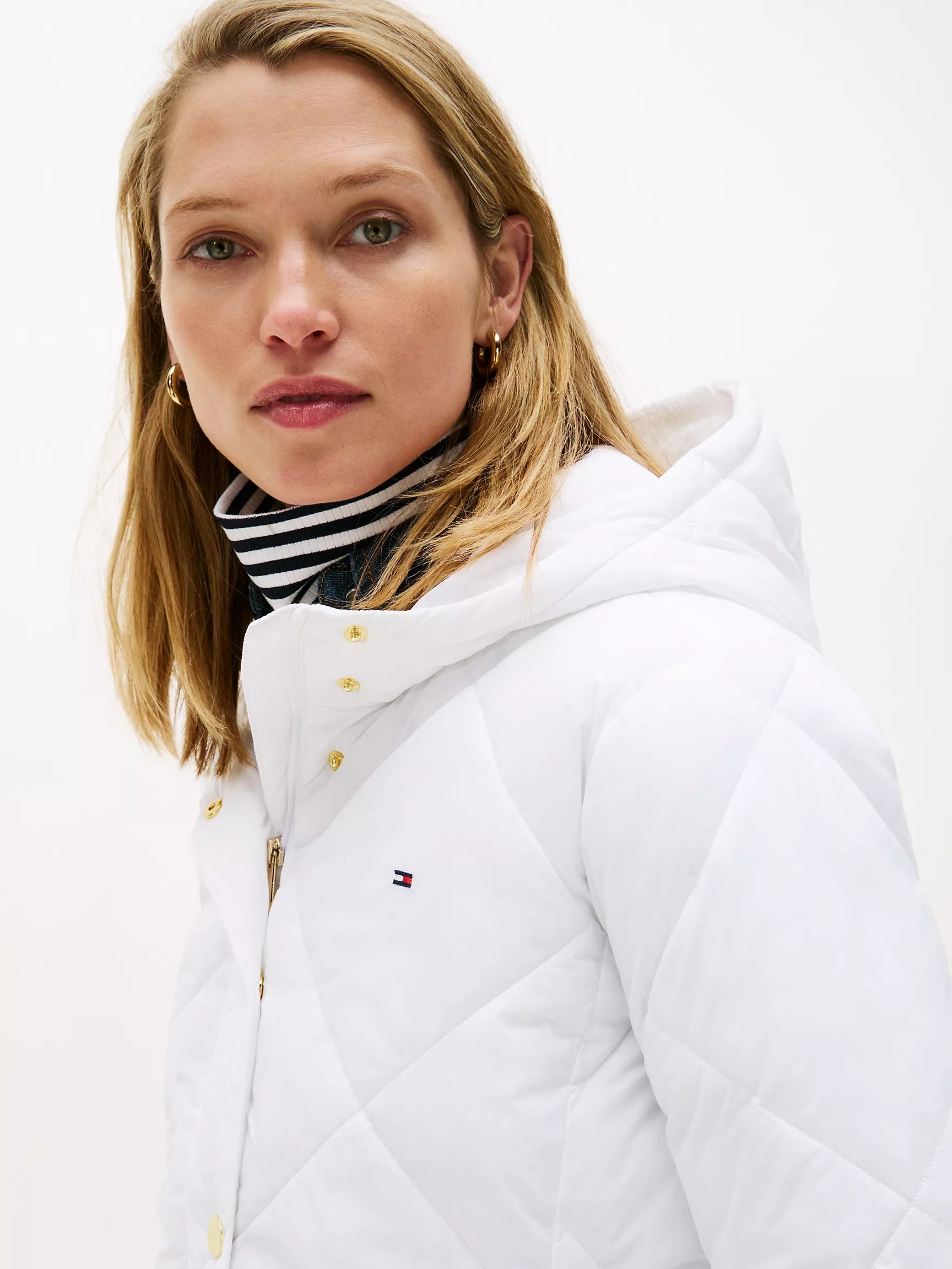 Tommy Hilfiger Lightweight Hooded Padded Quilted Jacket