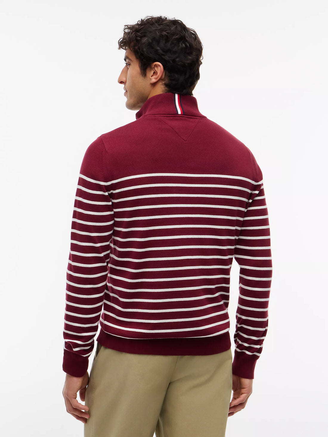Tommy Hilfiger Striped Quarter-Zip Sweater