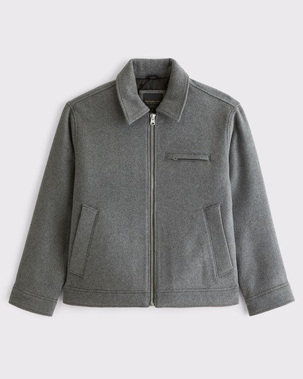 Abercrombie & Fitch Wool-Blend Zip Jacket