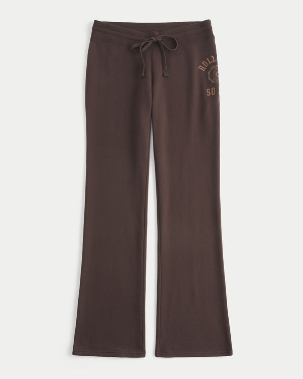 Hollister Low-Rise Logo Graphic Bootcut Sweatpants