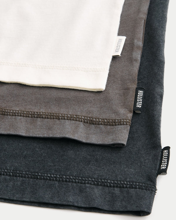 Hollister Long-Sleeve Layering Crew T-Shirt 3-Pack