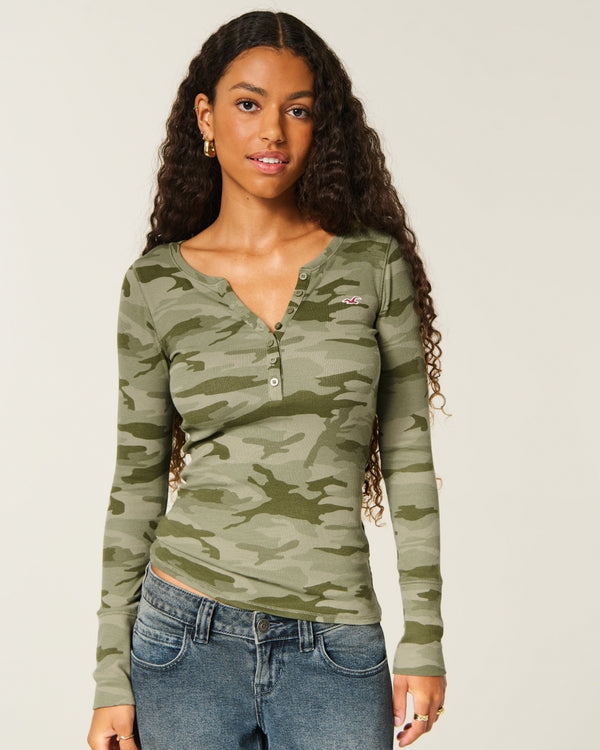 Hollister Logo Graphic Henley