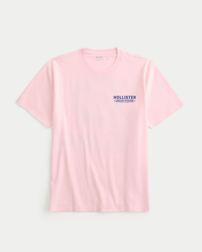 Hollister Boxy Heavyweight Logo Graphic Tee