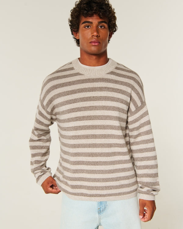 Hollister Boxy Striped Crew Sweater
