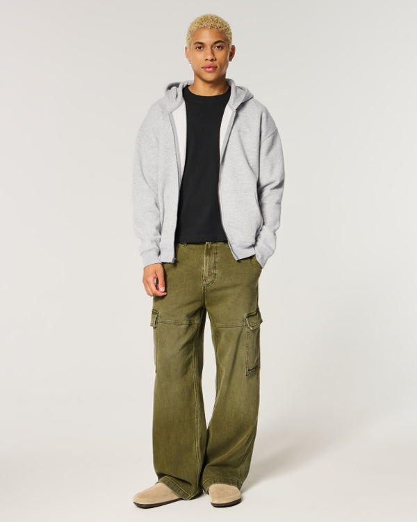Hollister Boxy Zip-Up Hoodie