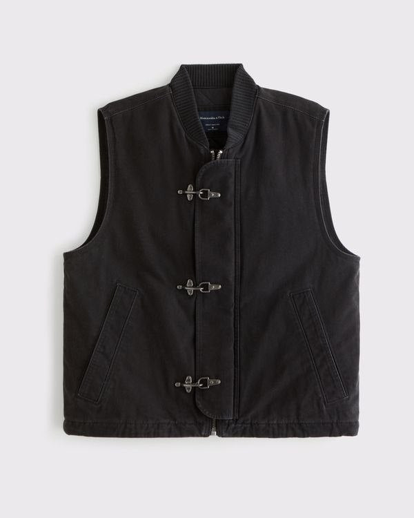Abercrombie & Fitch 100% Cotton Fireman Clasp Workwear Vest