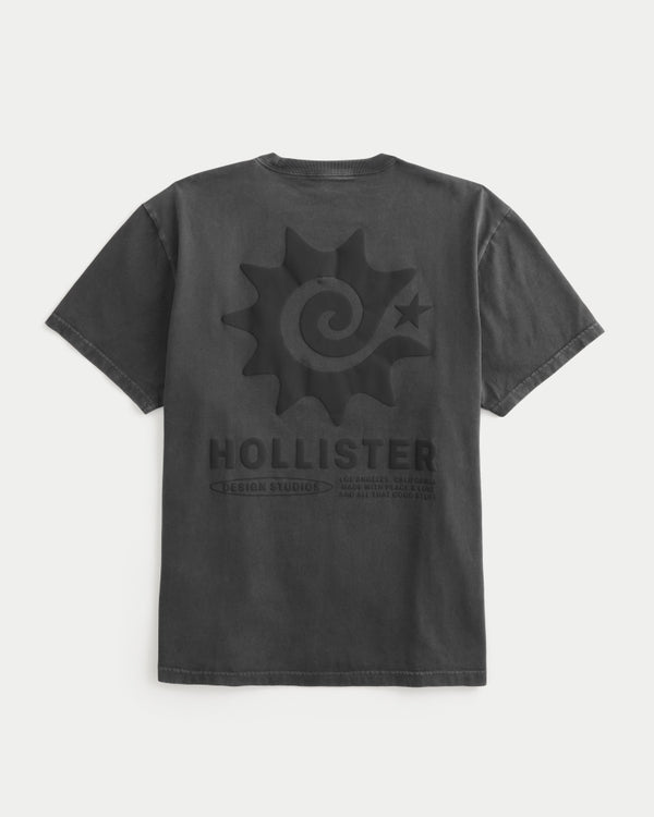 Hollister Boxy Heavyweight Logo Graphic Tee
