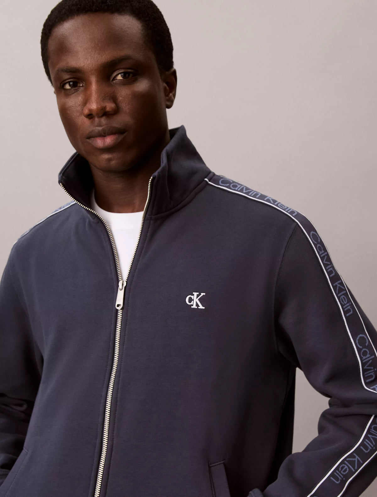 Calvin Klein Logo Tape Full Zip Jacket