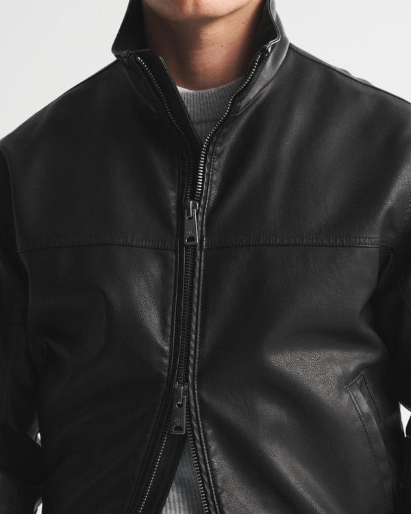 Abercrombie & Fitch Vegan Leather Zip Jacket