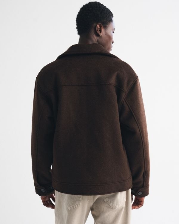 Abercrombie & Fitch Wool-Blend Zip Jacket