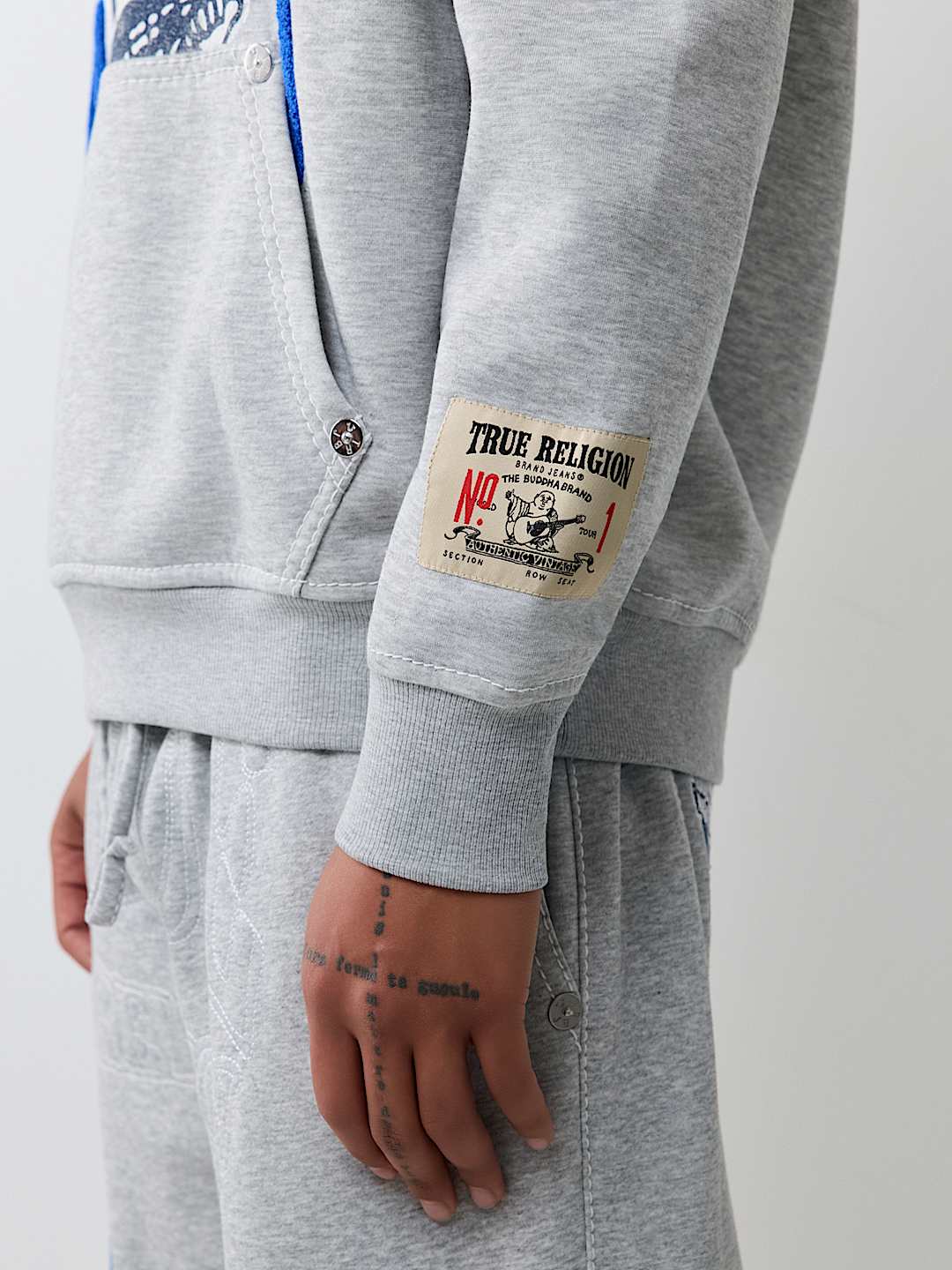 True Religion no. 1 logo big t hoodie