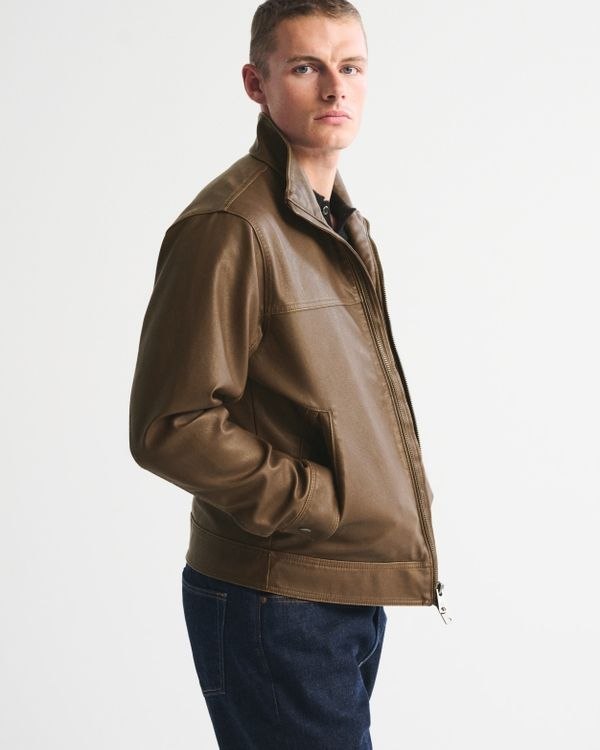 Abercrombie & Fitch Vegan Leather Zip Jacket
