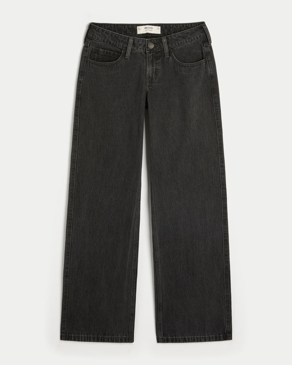 Hollister Low-Rise Medium Wash Baggy Jeans
