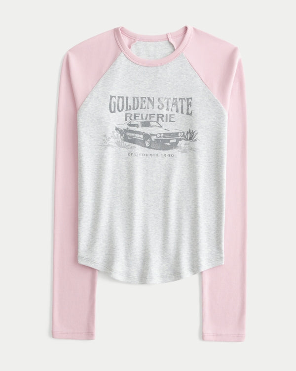Hollister Long-Sleeve Raglan Crew T-Shirt