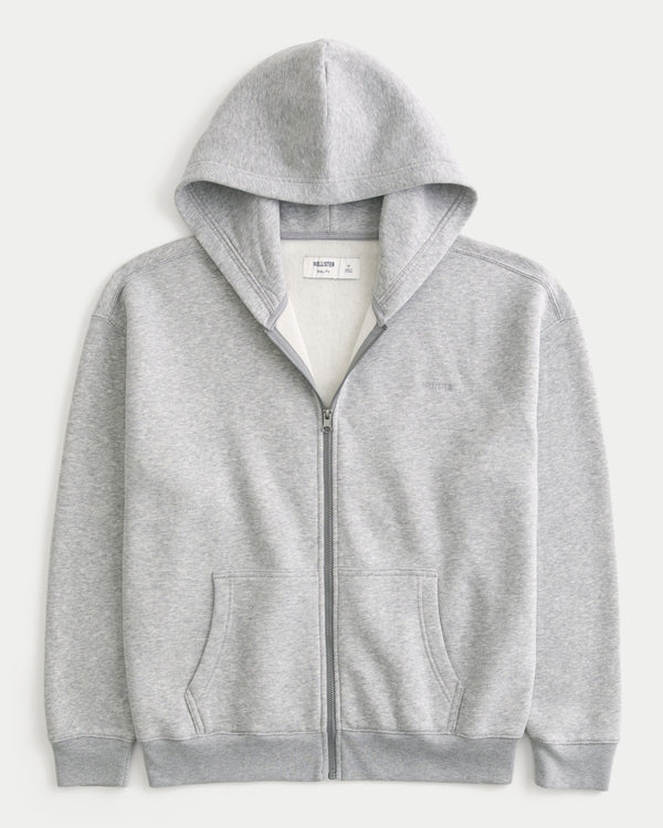 Hollister Boxy Zip-Up Hoodie