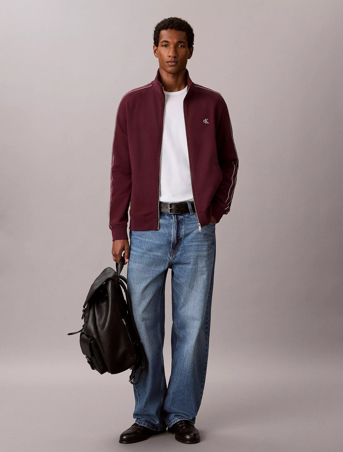 Calvin Klein Logo Tape Full Zip Jacket