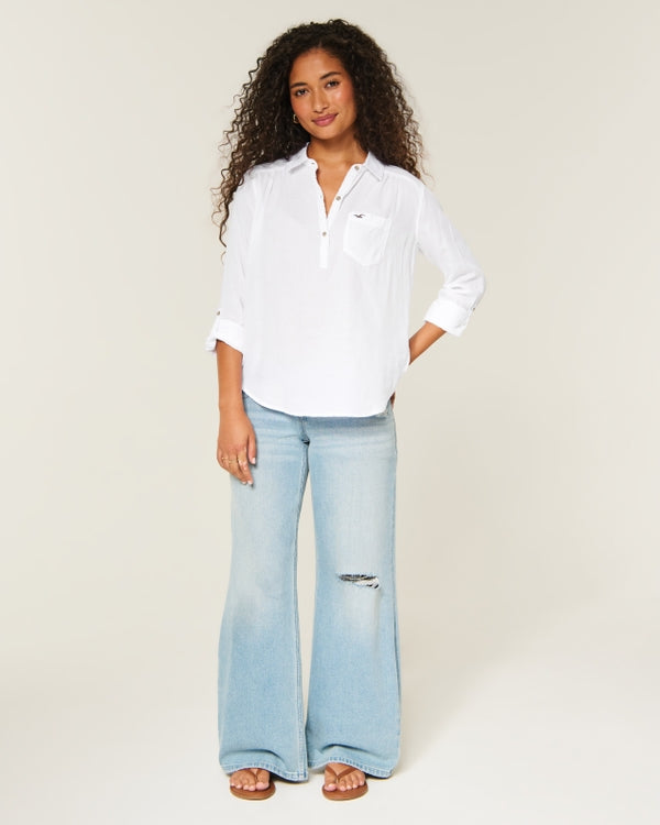 Hollister Pearl Popover Shirt