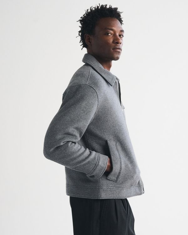 Abercrombie & Fitch Wool-Blend Zip Jacket