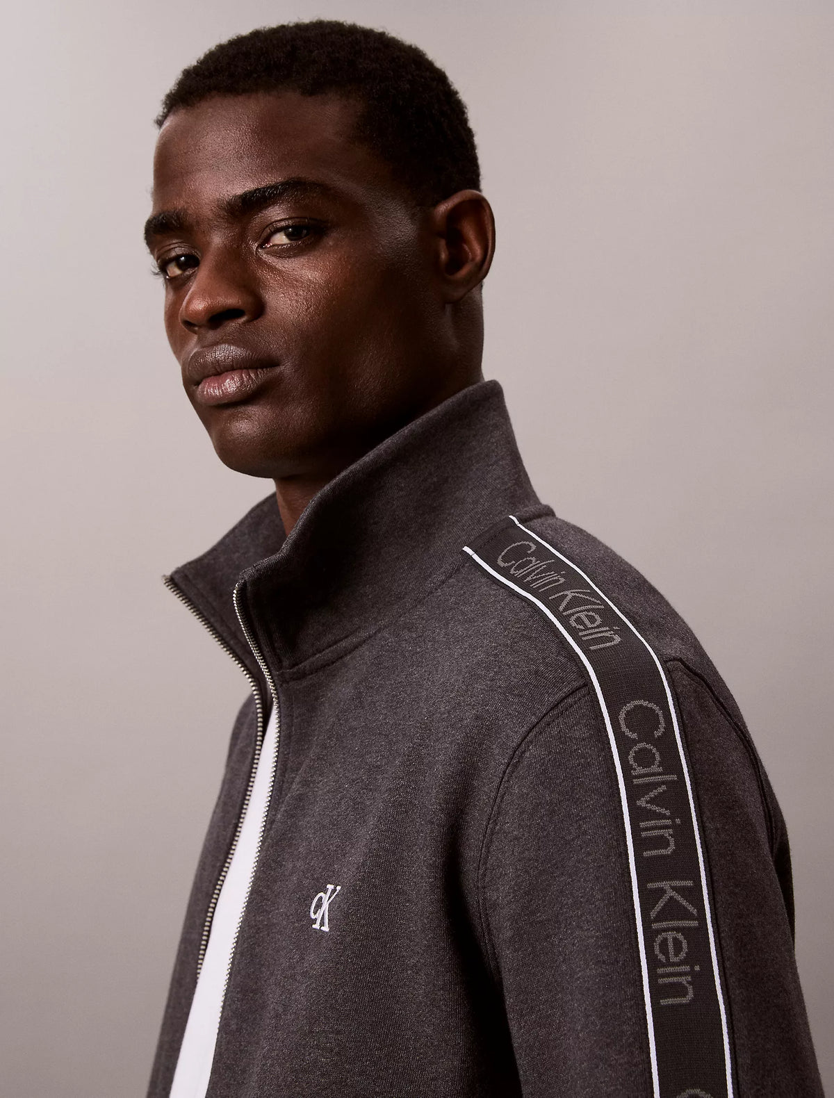 Calvin Klein Logo Tape Full Zip Jacket