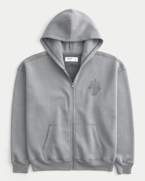 Hollister Boxy Zip-Up Hoodie