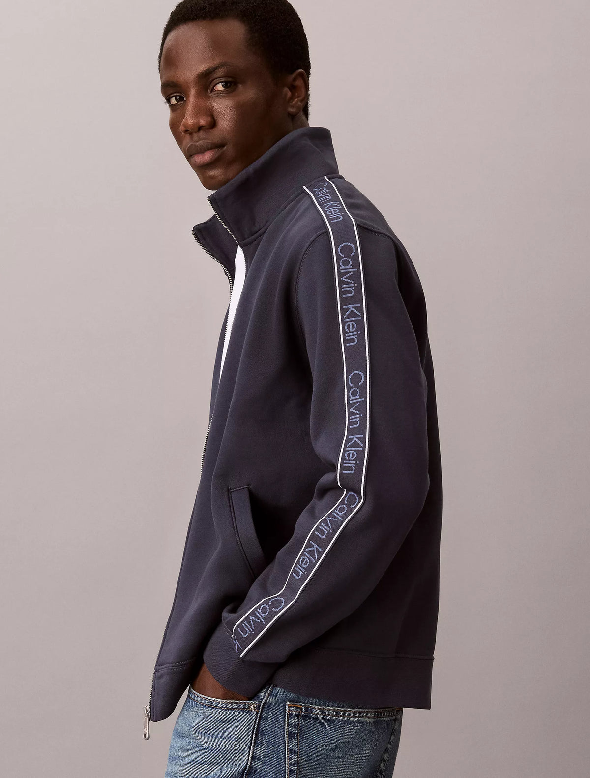 Calvin Klein Logo Tape Full Zip Jacket